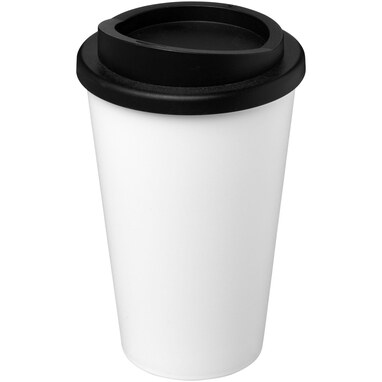 Термокружка Americano білий, суцільний чорний - 21000108- Фото №1