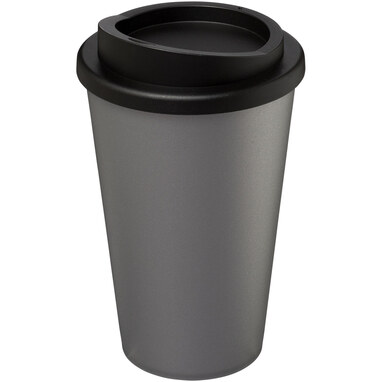Термокружка Americano сріблястий, суцільний чорний - 21000124- Фото №1