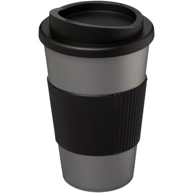 Термокружка Americano сріблястий, суцільний чорний - 21000224- Фото №1