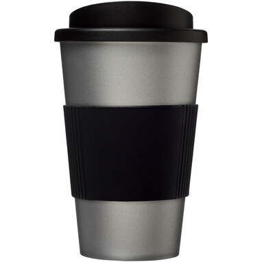 Термокружка Americano сріблястий, суцільний чорний - 21000224- Фото №3