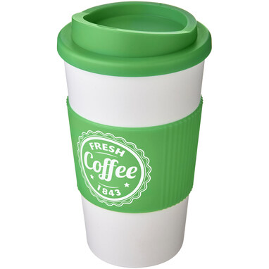 Термокружка Americano білий, зелений - 21000230- Фото №2