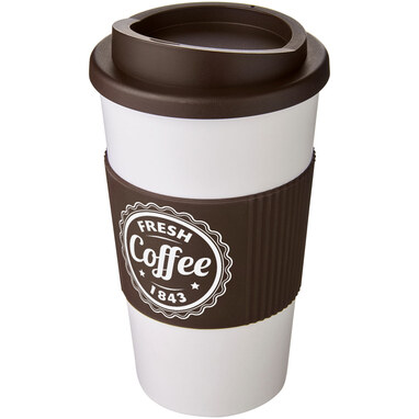 Термокружка Americano білий, коричневий - 21000231- Фото №2