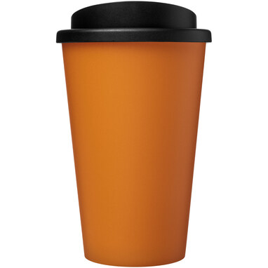 Термокружка Recycled Americano® об'ємом 350 мл помаранчевий, суцільний чорний - 21069131- Фото №3