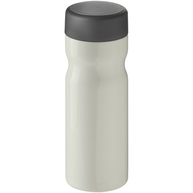 Пляшка з кришкою для води, що загвинчується H2O Eco Base 650 ml кольору слонової кістки, сірий - 21043512- Фото №1