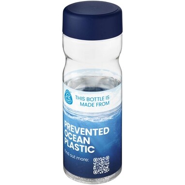 Бутылка с завинчивающейся крышкой для воды H2O Eco Base 650 ml  прозрачный, cиний - 21043593- Фото №2