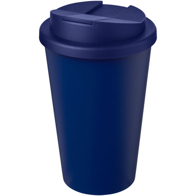 Кружка с герметичной крышкой Americano® Eco из переработанного материала объемом 350 мл cиний - 21042505- Фото №1
