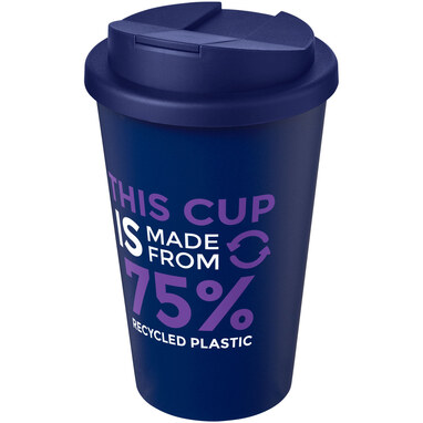Кружка с герметичной крышкой Americano® Eco из переработанного материала объемом 350 мл cиний - 21042505- Фото №2