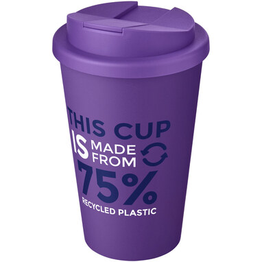 Кухоль з герметичною кришкою Americano® Eco з переробленого матеріалу об'ємом 350 мл пурпурний - 21042506- Фото №2
