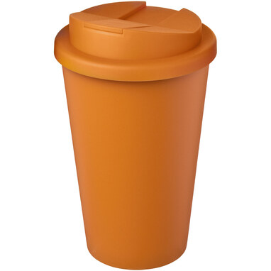 Кружка с герметичной крышкой Americano® Eco из переработанного материала объемом 350 мл оранжевый - 21042507- Фото №1