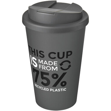 Кухоль з герметичною кришкою Americano® Eco з переробленого матеріалу об'ємом 350 мл сірий - 21042508- Фото №2