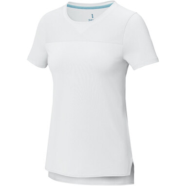 Borax Женская футболка с короткими рукавами из переработанного полиэстера согласно стандарту GRS с отличным кроем белый  размер S - 37523011- Фото №1