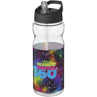Бутылка спортивная H2O Active Base Tritan прозрачный, сплошной черный - 21043708- Фото №2