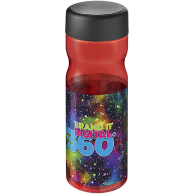 Бутылка спортивная H2O Active Base Tritan красный, сплошной черный - 21043803- Фото №2