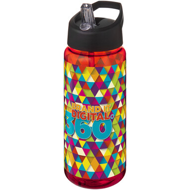 Бутылка спортивная H2O Active Octave Tritan красный, сплошной черный - 21044603- Фото №2