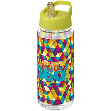 Бутылка спортивная H2O Active Base Tritan прозрачный, лайм - 21044612- Фото №2