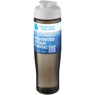 Спортивна пляшка H2O Active® Eco Tempo об'ємом 700 мл з кришкою, що відкидається. білий, темно-синій - 21044801- Фото №2
