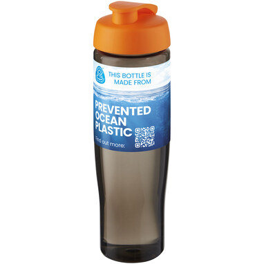 Спортивна пляшка H2O Active® Eco Tempo об'ємом 700 мл з кришкою, що відкидається. помаранчевий, темно-сірий - 21044831- Фото №2