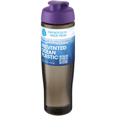 Спортивна пляшка H2O Active® Eco Tempo об'ємом 700 мл з кришкою, що відкидається. пурпурний, темно-сірий - 21044837- Фото №2