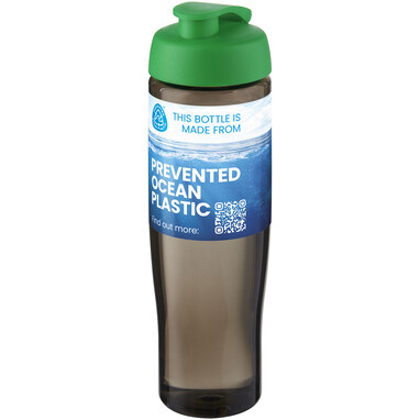 Спортивная бутылка H2O Active® Eco Tempo объемом 700 мл с откидывающейся крышкой зеленый, темно-серый - 21044861- Фото №2