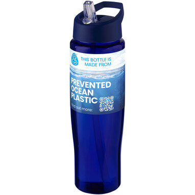 Спортивна пляшка H2O Active® Eco Tempo об'ємом 700 мл з кришкою-носиком синій - 21044952- Фото №2