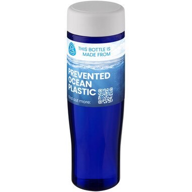 Бутылка для воды H2O Active® Eco Tempo объемом 700 мл с завинчивающейся крышкой белый, cиний - 21045003- Фото №2