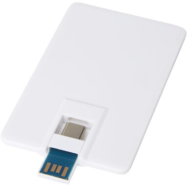Duo Slim USB-накопичувач ємністю 32ГБ та роз'ємами Type-C та USB-A 3.0 білий - 12374901- Фото №1