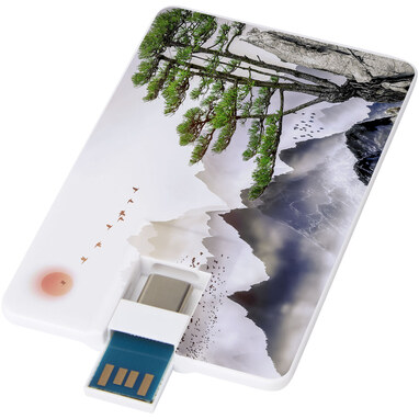 Duo Slim USB-накопичувач ємністю 32ГБ та роз'ємами Type-C та USB-A 3.0 білий - 12374901- Фото №2