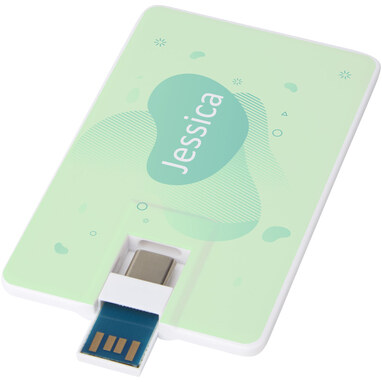Duo Slim USB-накопичувач ємністю 32ГБ та роз'ємами Type-C та USB-A 3.0 білий - 12374901- Фото №3