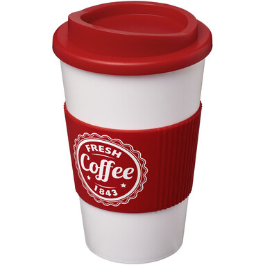 Americano® Термокружка объемом 350 мл с ручкой красный, белый - 22000221- Фото №2