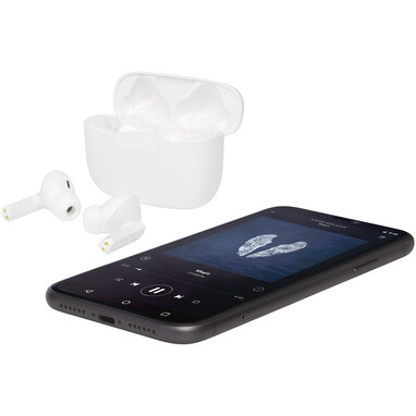 Наушники в футляре Essos 2.0 с технологией True Wireless с автоматическим подключением белый - 12429001- Фото №8