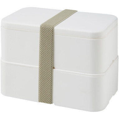 Двухслойный ланчбокс MIYO белый, белый, pebble grey - 21047010- Фото №1 Двухслойный ланчбокс MIYO белый, белый, pebble grey - 21047010- Фото №1