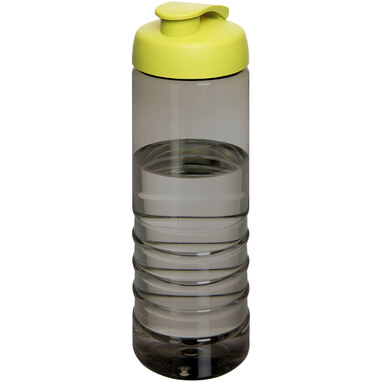 Спортивна пляшка H2O Active® Eco Treble об'ємом 750 мл із куполоподібною кришкою темно-сірий, лаймовий - 21047902- Фото №1