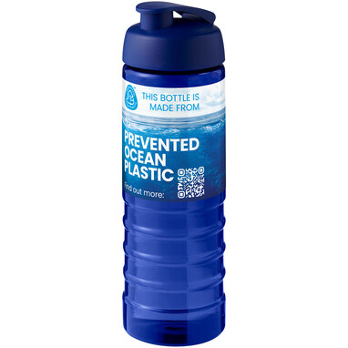 Спортивна пляшка H2O Active® Eco Treble об'ємом 750 мл із куполоподібною кришкою синій - 21047905- Фото №2