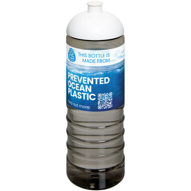 H2O Active® Eco Treble спортивна пляшка об'ємом 750 мл із куполоподібною кришкою темно-сірий, білий - 21048001- Фото №2