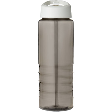 Спортивная бутылка H2O Active® Eco Treble объемом 750 мл с куполообразной крышкой темно-серый, белый - 21048201- Фото №3