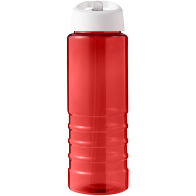Спортивна пляшка H2O Active® Eco Treble об'ємом 750 мл із куполоподібною кришкою червоний, білий - 21048207- Фото №3