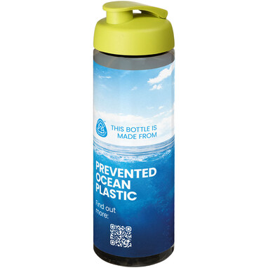 Спортивная бутылка H2O Active® Eco Vibe объемом 850 мл с откидывающейся крышкой темно-серый, лайм - 21048302- Фото №2