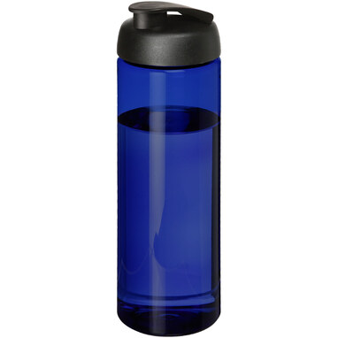 Спортивна пляшка H2O Active® Eco Vibe об'ємом 850 мл з кришкою, що відкидається синій, суцільний чорний - 21048306- Фото №1