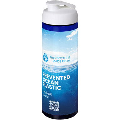 Спортивная бутылка H2O Active® Eco Vibe объемом 850 мл с откидывающейся крышкой cиний, белый - 21048307- Фото №2