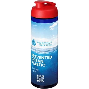 Спортивна пляшка H2O Active® Eco Vibe об'ємом 850 мл з кришкою, що відкидається синій, червоний - 21048308- Фото №2