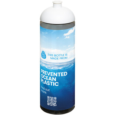Спортивная бутылка H2O Active® Eco Vibe объемом 850 мл с куполообразной крышкой темно-серый, белый - 21048401- Фото №2