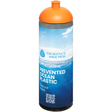 Спортивная бутылка H2O Active® Eco Vibe объемом 850 мл с куполообразной крышкой темно-серый, оранжевый - 21048402- Фото №2