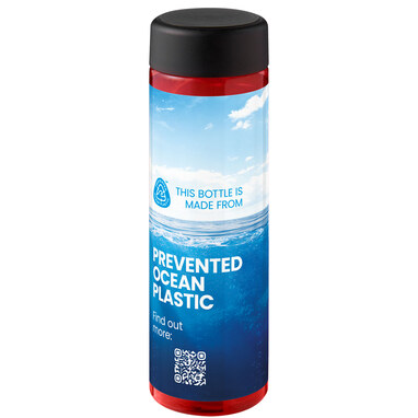 Пляшка для води H2O Active® Eco Vibe об'ємом 850 мл червоний, суцільний чорний - 21048505- Фото №2