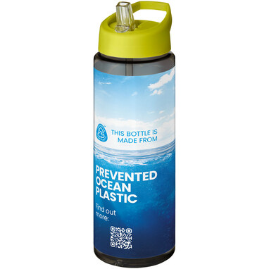 Спортивна пляшка H2O Active® Eco Vibe об'ємом 850 мл з кришкою-носиком темно-сірий, лаймовий - 21048603- Фото №2