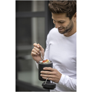 Харчовий контейнер Doveron об'ємом 500 мл із переробленої нержавіючої сталі суцільний чорний - 11334090- Фото №9