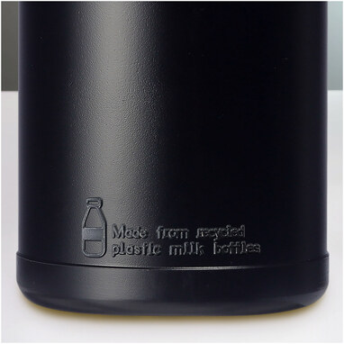 Спортивная бутылка Baseline из переработанного сырья объемом 500 мл с откидной крышкой черный, голубой - 21046196- Фото №4