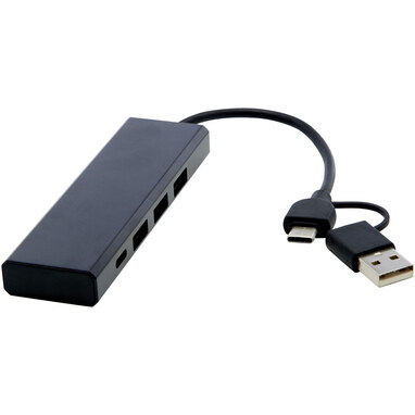 Концентратор USB 2.0 Rise RCS з переробленого алюмінію чорний - 12434490- Фото №8 Концентратор USB 2.0 Rise RCS з переробленого алюмінію чорний - 12434490- Фото №8