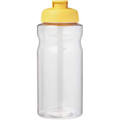 Спортивная бутылка H2O Active® Big Base объемом 1 литр с откидной крышкой желтый - 21017511- Фото №3