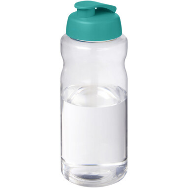 Спортивная бутылка H2O Active® Big Base объемом 1 литр с откидной крышкой голубой - 21017551- Фото №1