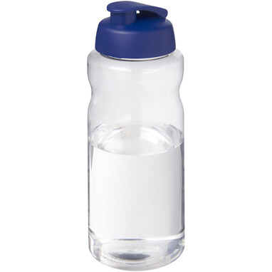 Спортивная бутылка H2O Active® Big Base объемом 1 литр с откидной крышкой синий - 21017552- Фото №1